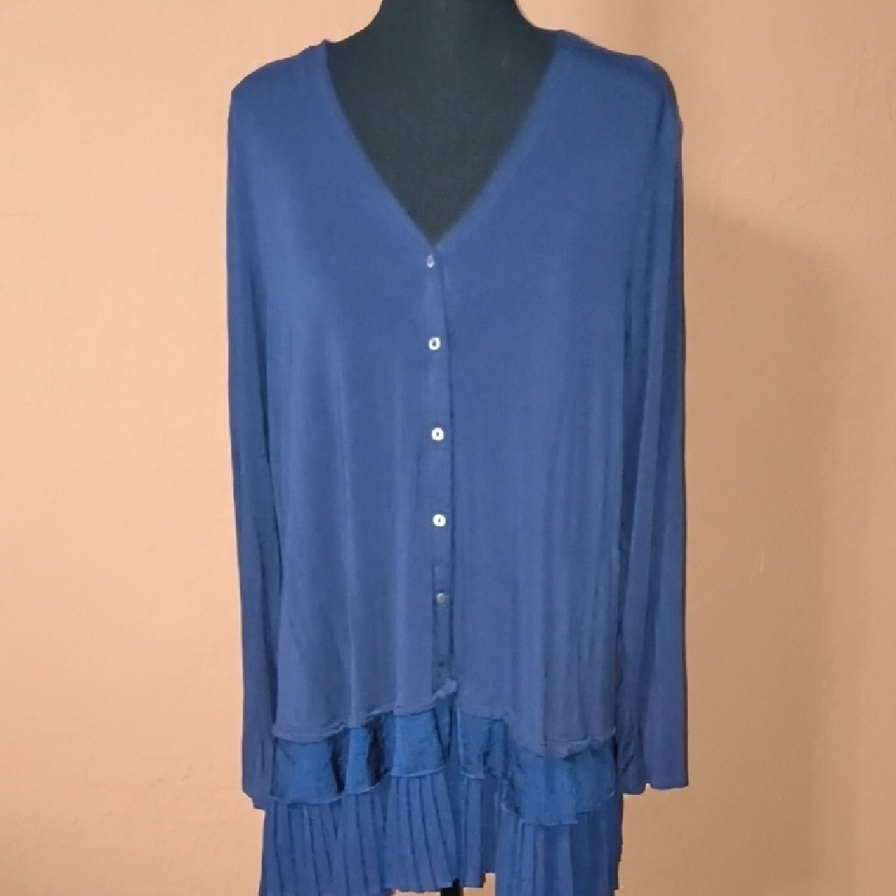 Lori Goldstein Navy Cardigan
